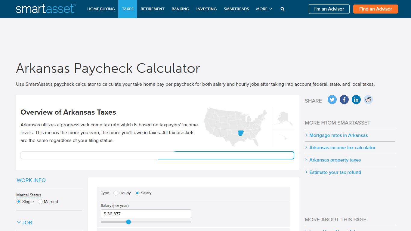 Arkansas Paycheck Calculator - SmartAsset